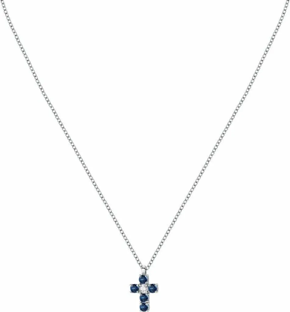 Collier croix argent anti-allergie Tesori SAIW216 - Bijou durable inox