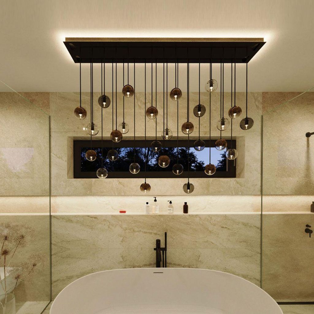 s.luce Balken Baldachin Rechteckig (ohne Bohrung) Schwarz 160x10cm