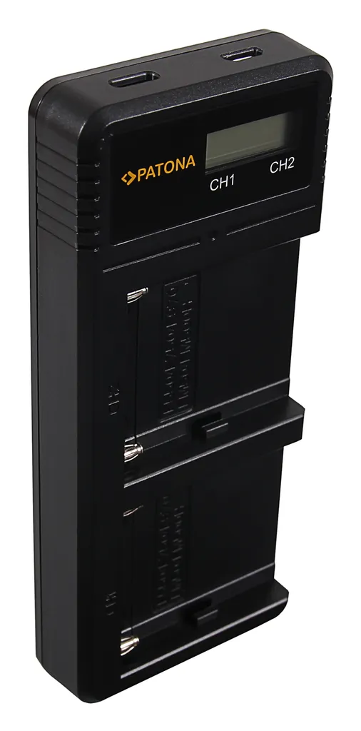 Caricabatterie USB Doppio Sony F970 F750 F550 con LCD per Viaggi