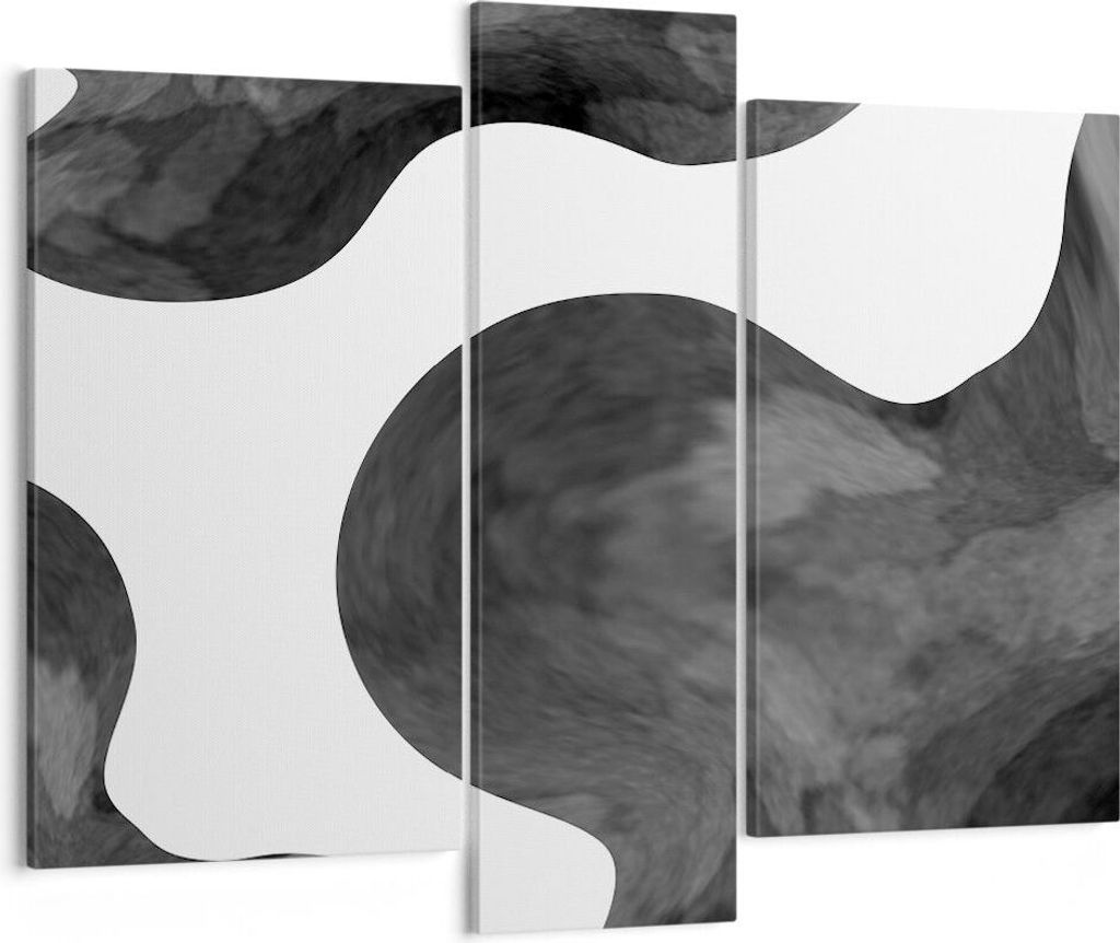 Bild auf Leinwand - Leinwandbild - 3 Teile - Abstraktion Form Figur - 95x80cm - Wand Bild - Wanddeko - Wandbilder - Leinwanddruck - Bilder - Wandde...