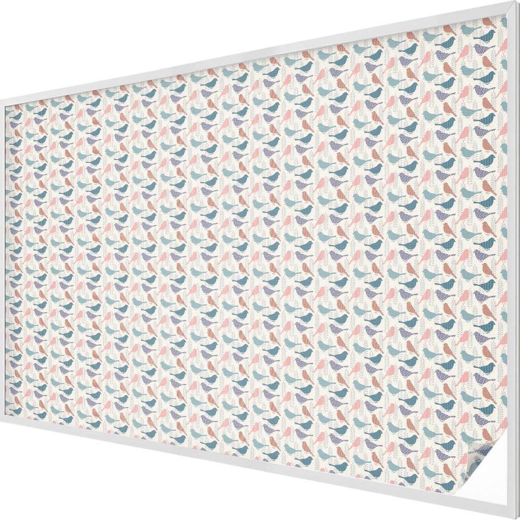 Buntglas Fensterfolie – 146x200 cm – Stained-Glass Design – blickdichte dekorative Sichtschutzfolie – selbstklebend, UV-Schutz – Pastellf...