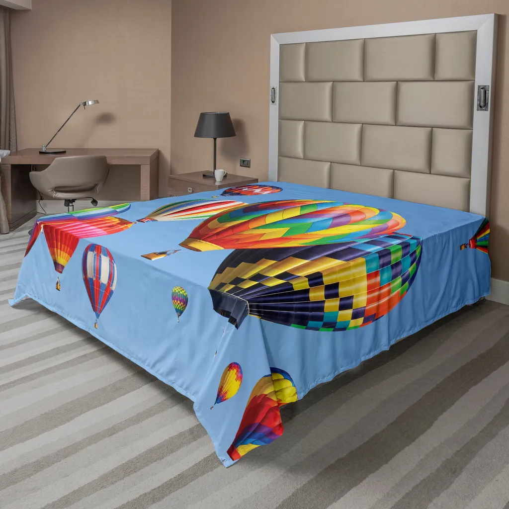 ABAKUHAUS Drap de Lit Ballon à Air Chaud Multicolore 260x228 cm