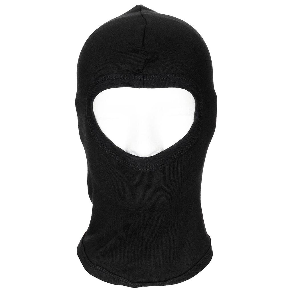 MFH Balaclava, 1-Loch, dünn, 100 % Baumwolle, schwarz Produktbild 