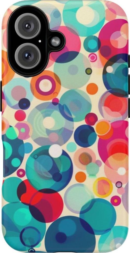 Bunte, überlappende Kreise – Hülle Kompatibel mit iPhone 16