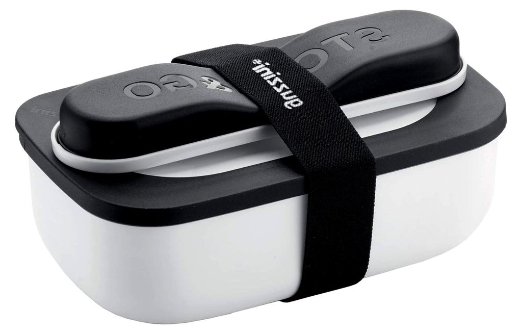 On The Go, STORE&GO Set Lunchbox mit Reisebesteck - Weiß, 20 x 12 x h7 cm | 900ml - 17110211