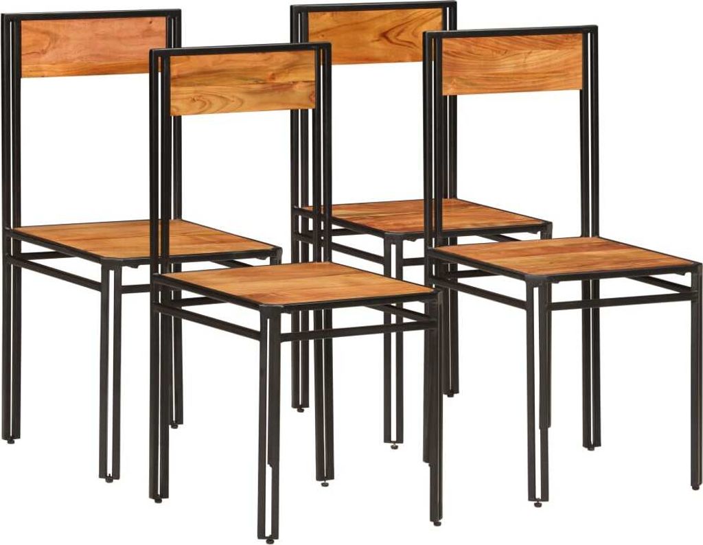 Möbel Esszimmerstühle 4 Stk. Massivholz Akazie - Esszimmerstühle 275845