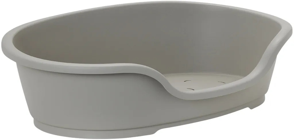 Panier Somnus Gris Chaud en Plastique pour Chien - Taille L 80-92 cm