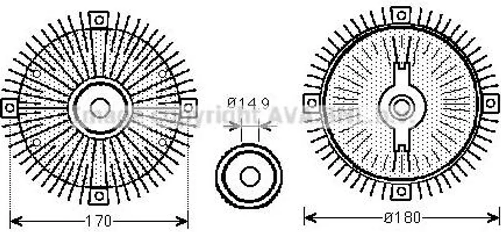 Visco-coupleur de ventilateur AVA MSC466 compatible Mercedes Sprinter