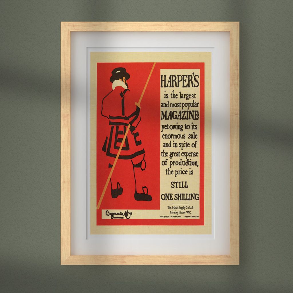 Bild Poster - Anzeige im Harpers-Magazin - A2 (42 cm x 59,5 cm)