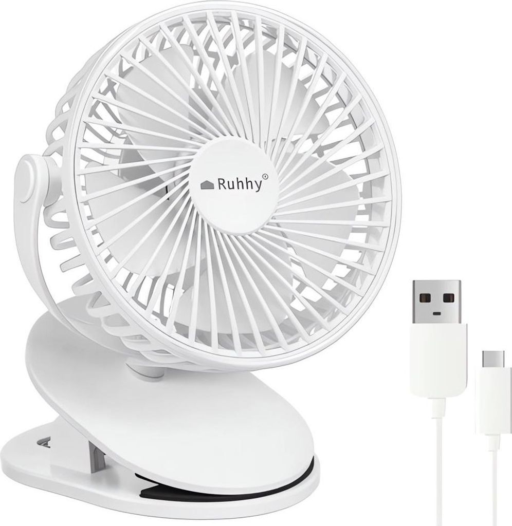 Ruhhy Kabelloser Ventilator weiß 25566
