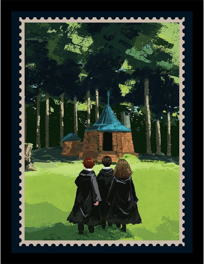 Harry Potter - Gerahmtes Poster "Looking Forward Hagrid ́s Hut" PM8627 (45 cm x 35 cm) (Bunt)