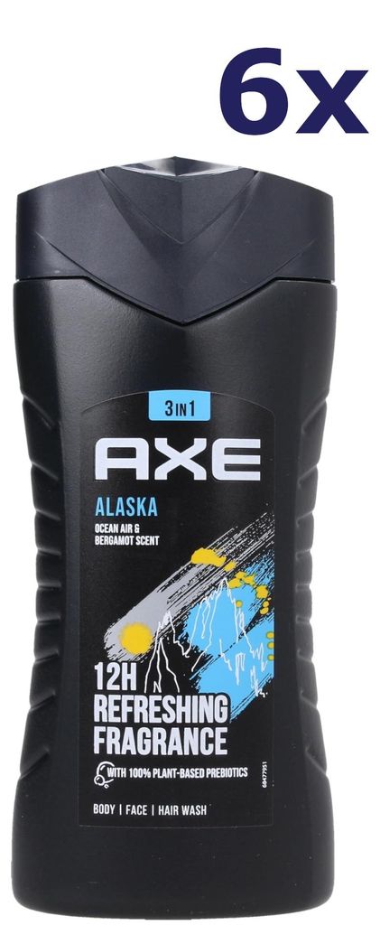6x Axe showergel 250ml Alaska