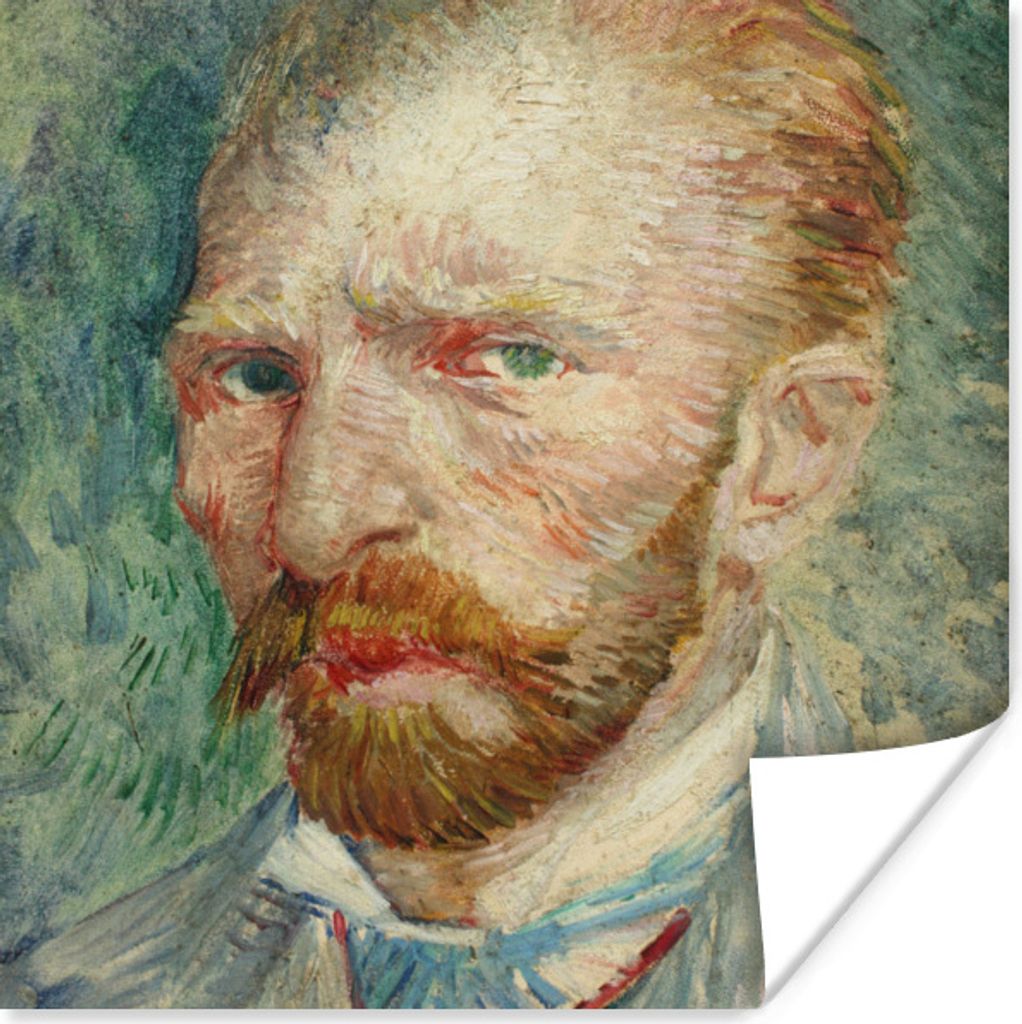 MuchoWow Poster Selbstporträt - Vincent van Gogh 50x50 cm - Wohnzimmerdekoration