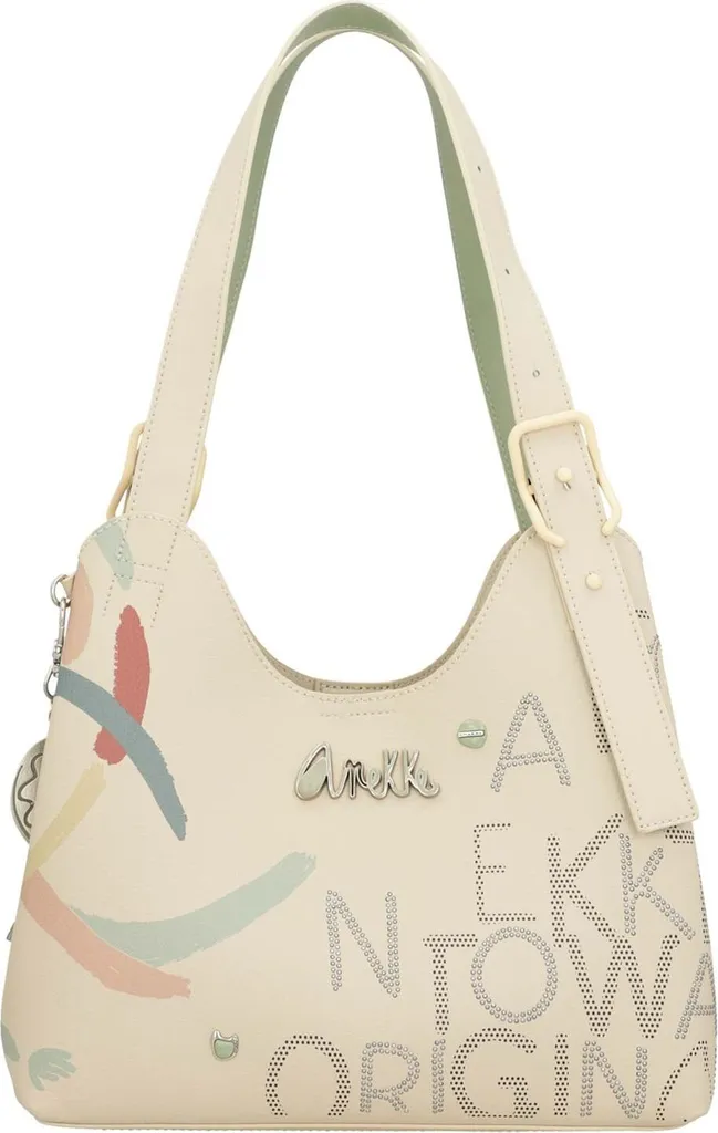 Anekke Alma Sac à Épaule Original 3 Compartiments Beige Multicolore