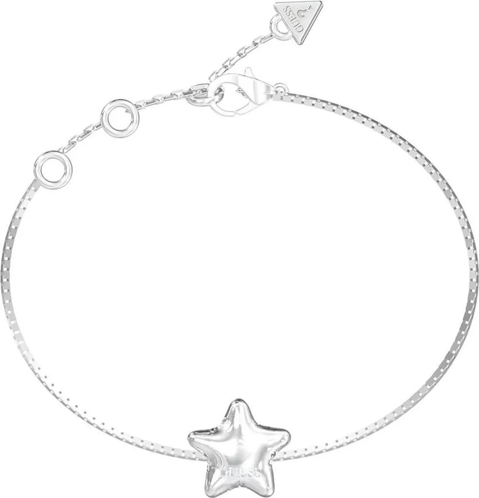 Regalo Donna: Bracciale Guess JUBB05546JWRHS Argento con Cuore Logo