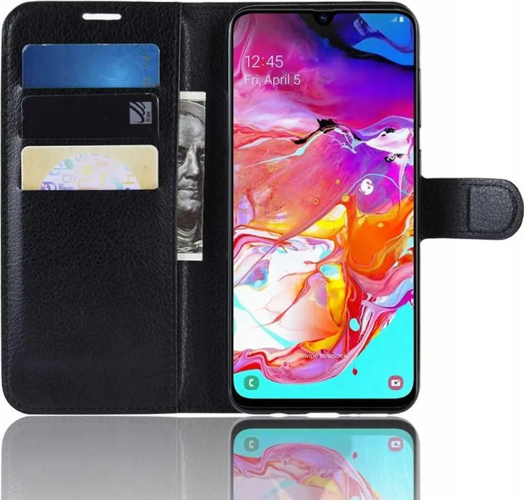 Custodia Flip Cover per Galaxy A70 Nero - 3