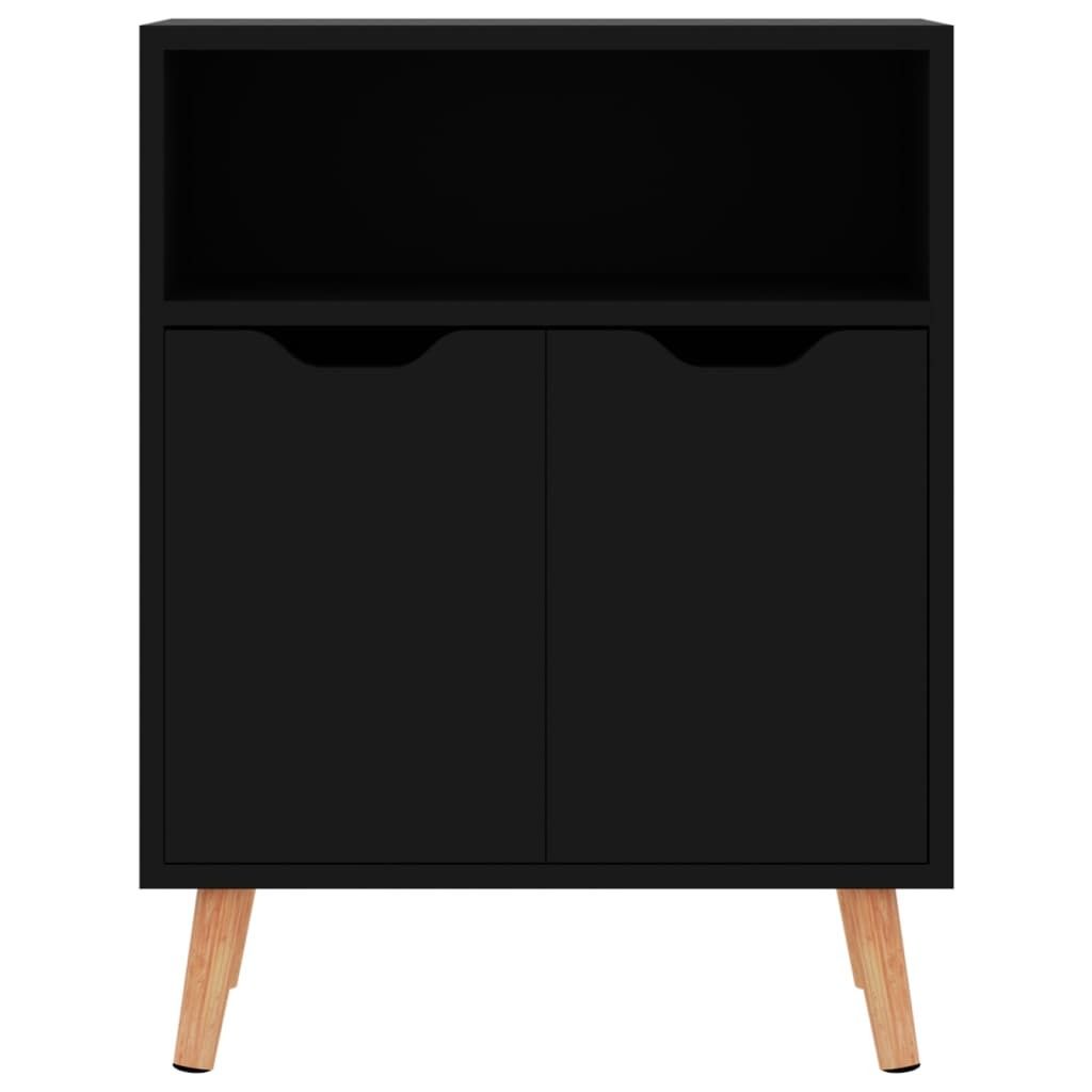 "2026 Aktion"Sideboard - praktischem Design - Wohnzimmerschrank - Kommde für Flur - Hochglanz-Schwarz 60x30x72 cm Holzwerkstoff DEMöbel 2308814