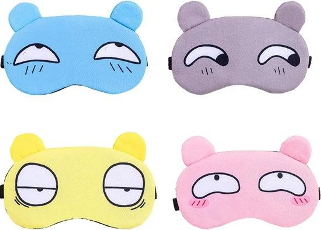 Masques de sommeil mignons doublure pelucheuse lot de 4 pour rêver en douceur