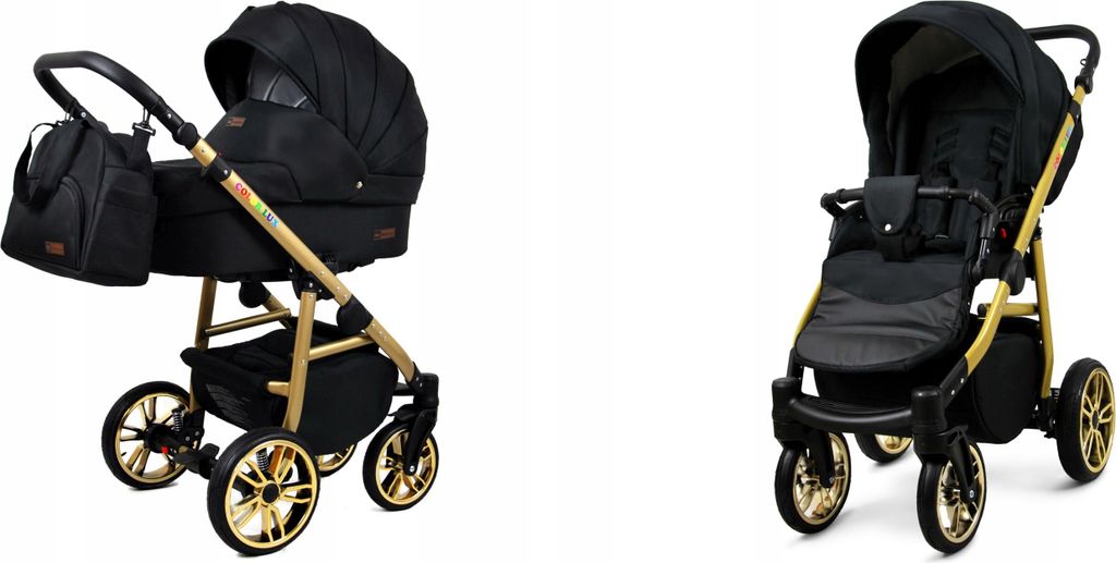 BabyLux® Color Lux | 2in1 Kinderwagen Set | Onyx | Produktbild 