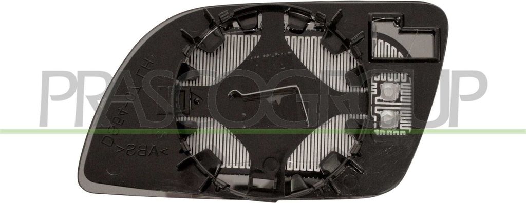 PRASCO Spiegelglas Außenspiegel Rechts für VW POLO (9N) Beheizbar Konvex VG0217513