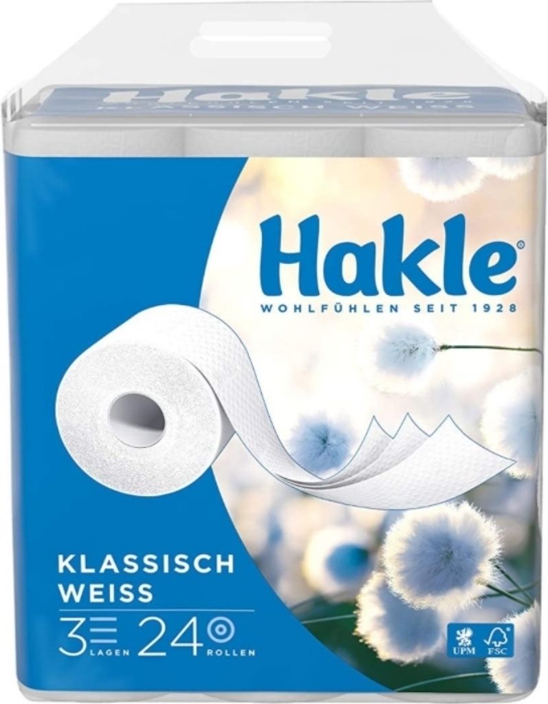 Hakle 871613 Hakle Toilettenpapier Klassich 3-lagig, 24 Zdjęcie produktu 