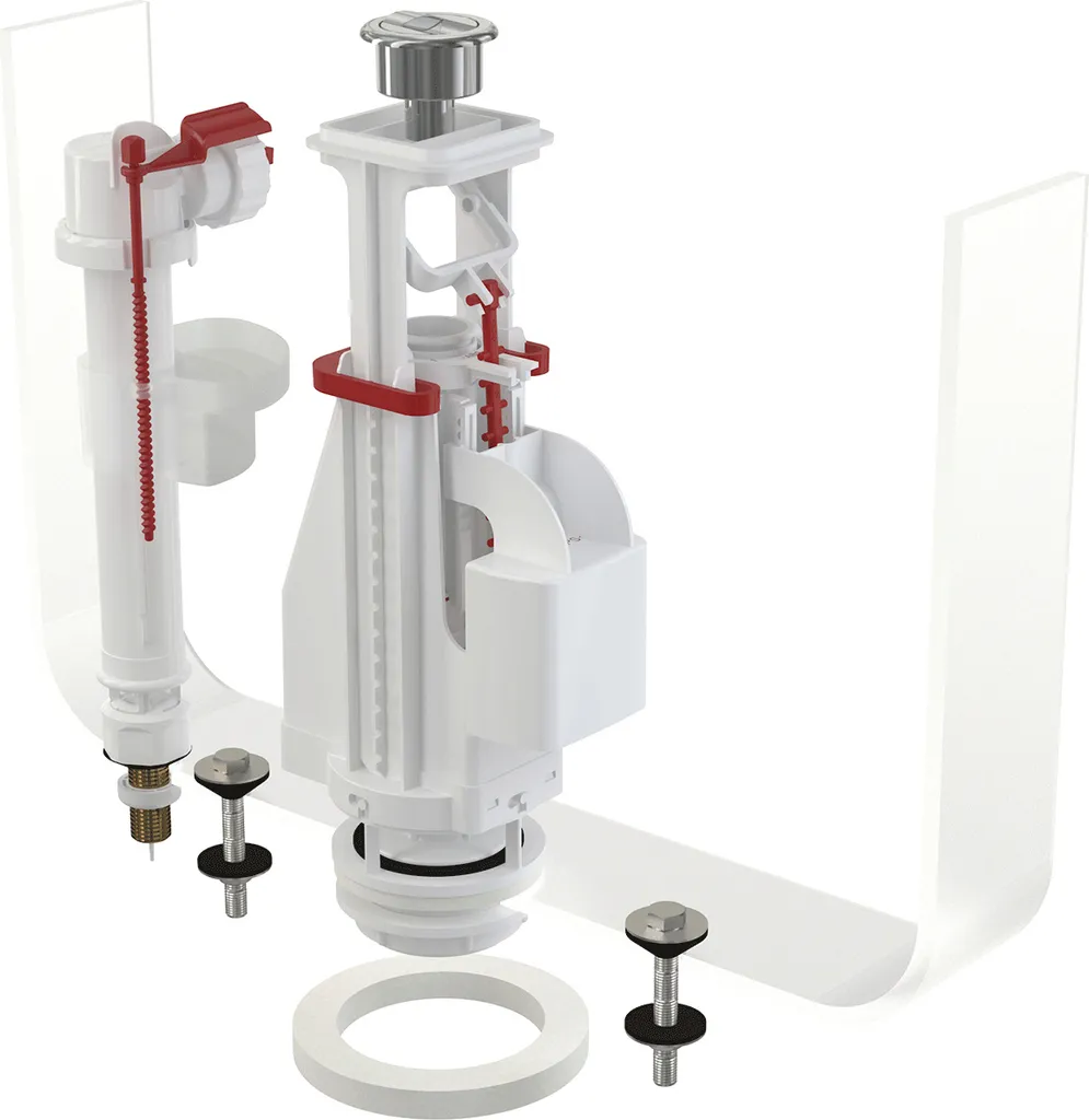 Alcadrain SA08ASK 3/8" CHROM Kit Scarico WC con Doppio Tasto Cromato