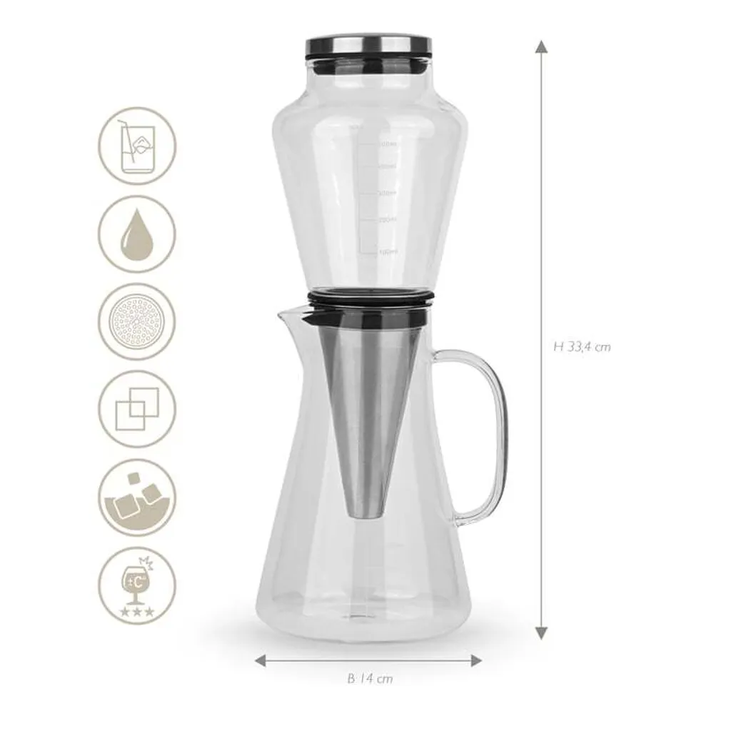 Cafetière à extraction à froid Cold Drip 500ml en verre borosilicate
