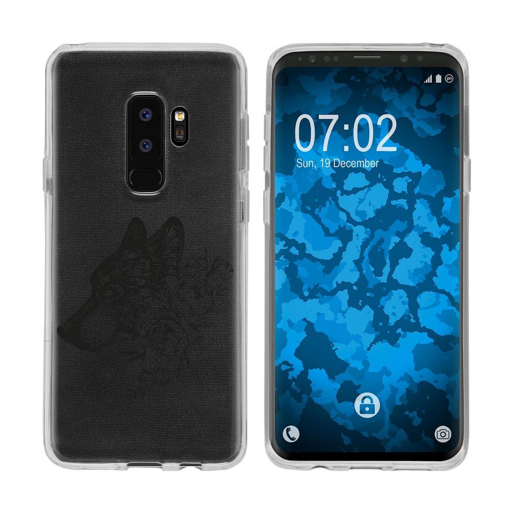 PhoneNatic Case kompatibel mit Samsung Galaxy S9 Silikon-Hülle Floral Wolf M3-1