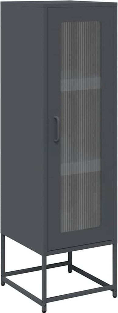 Highboard Anthrazit 36x39x123 cm Kaltgewalzter Stahl