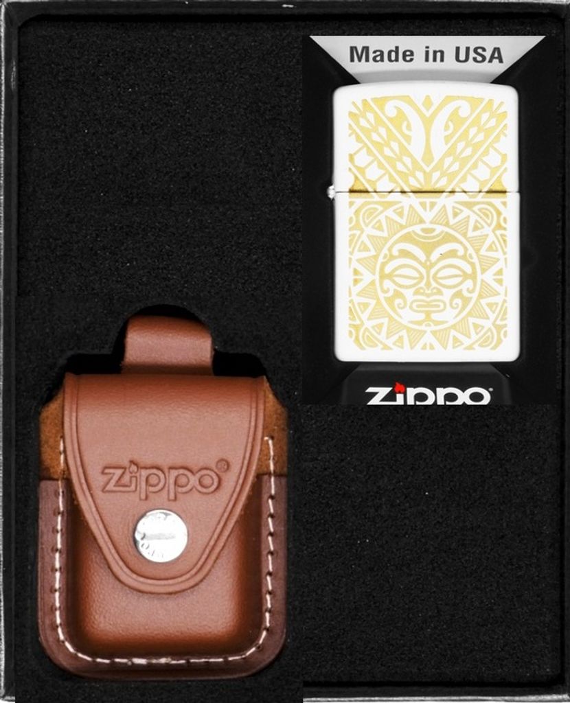 ZIPPO Feuerzeug-Set MAORI TATTO DESIGN Geschenk No4