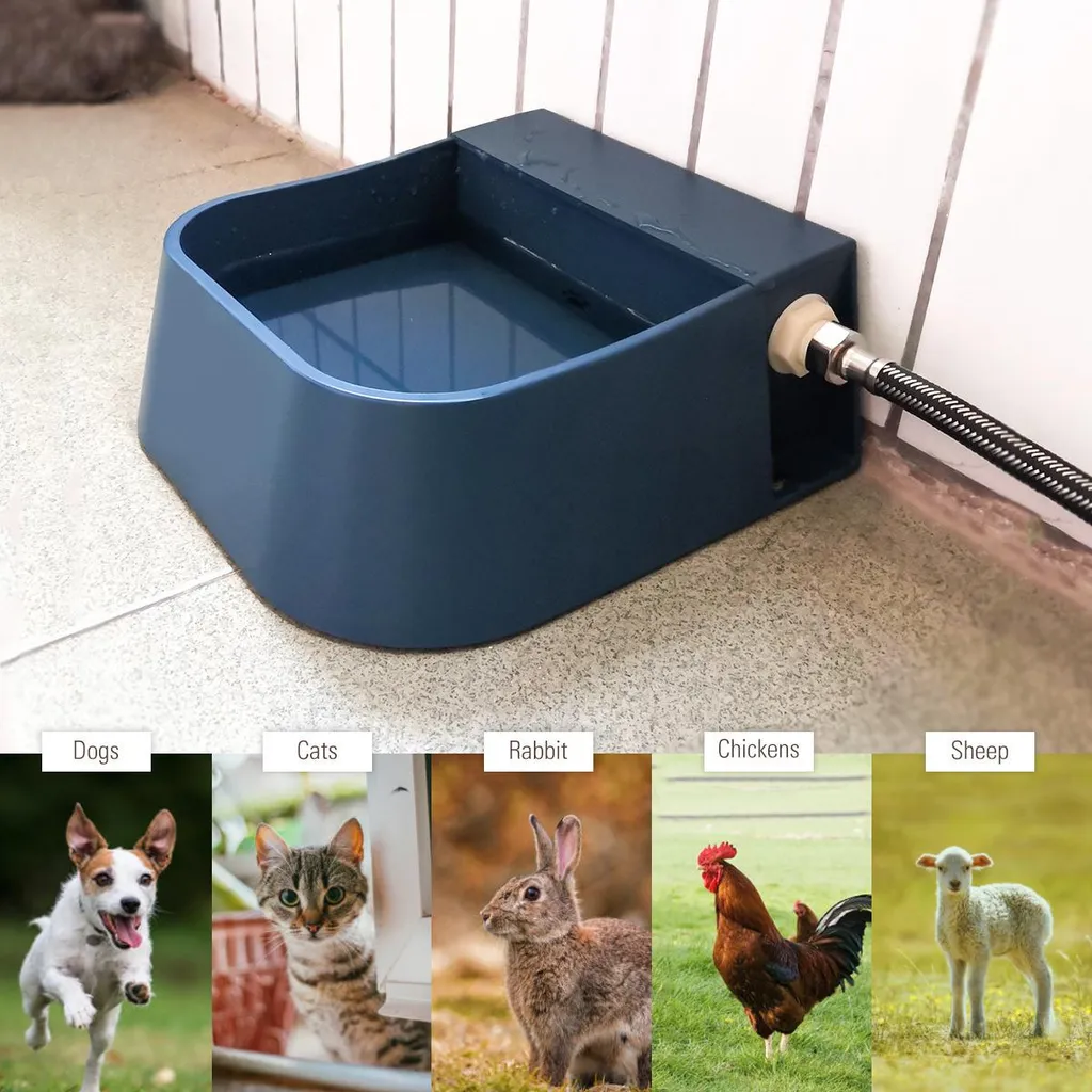 Bac à Eau Extérieur et Intérieur pour Animaux - Usage Maison ou Abri - 5
