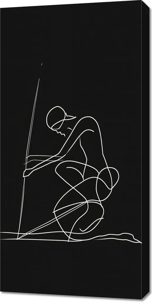 Tableau pour Salon Image Ligne 50 x 100 cm : Idéal au-dessus d'un Canapé