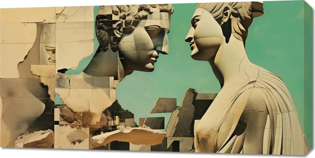 Quadro 100x50 cm Dialogo tra passato e presente | Arredo Moderno Online