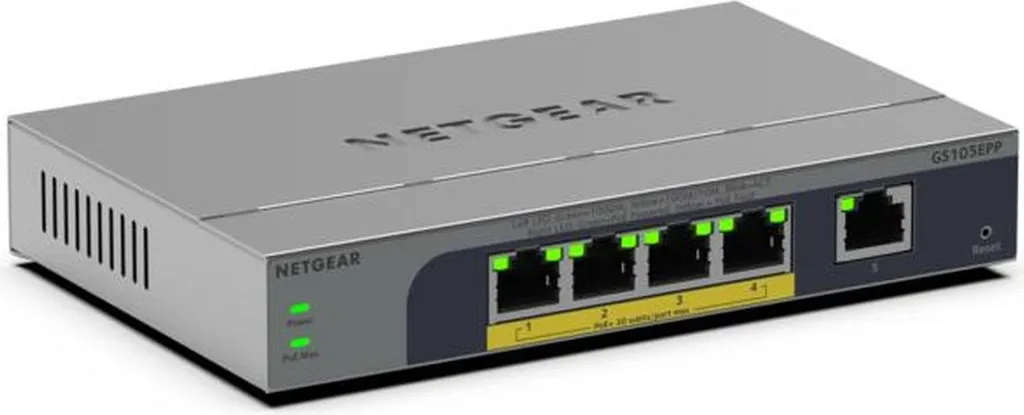 Netgear Switch GS105EPP: La Soluzione Professionale PoE+ 120W