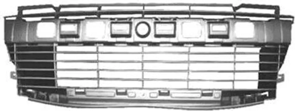 Grille de pare-chocs avant pour Peugeot 206 plus - Design Noir Argent