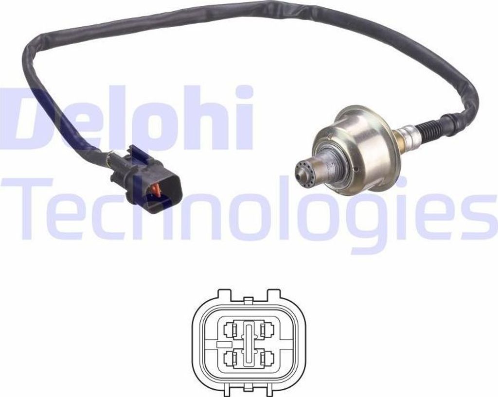 DELPHI Lambdasonde für HYUNDAI i20 Schrägheck (GB, IB) vor-Kat Beheizt 530mm ES21317-12B1