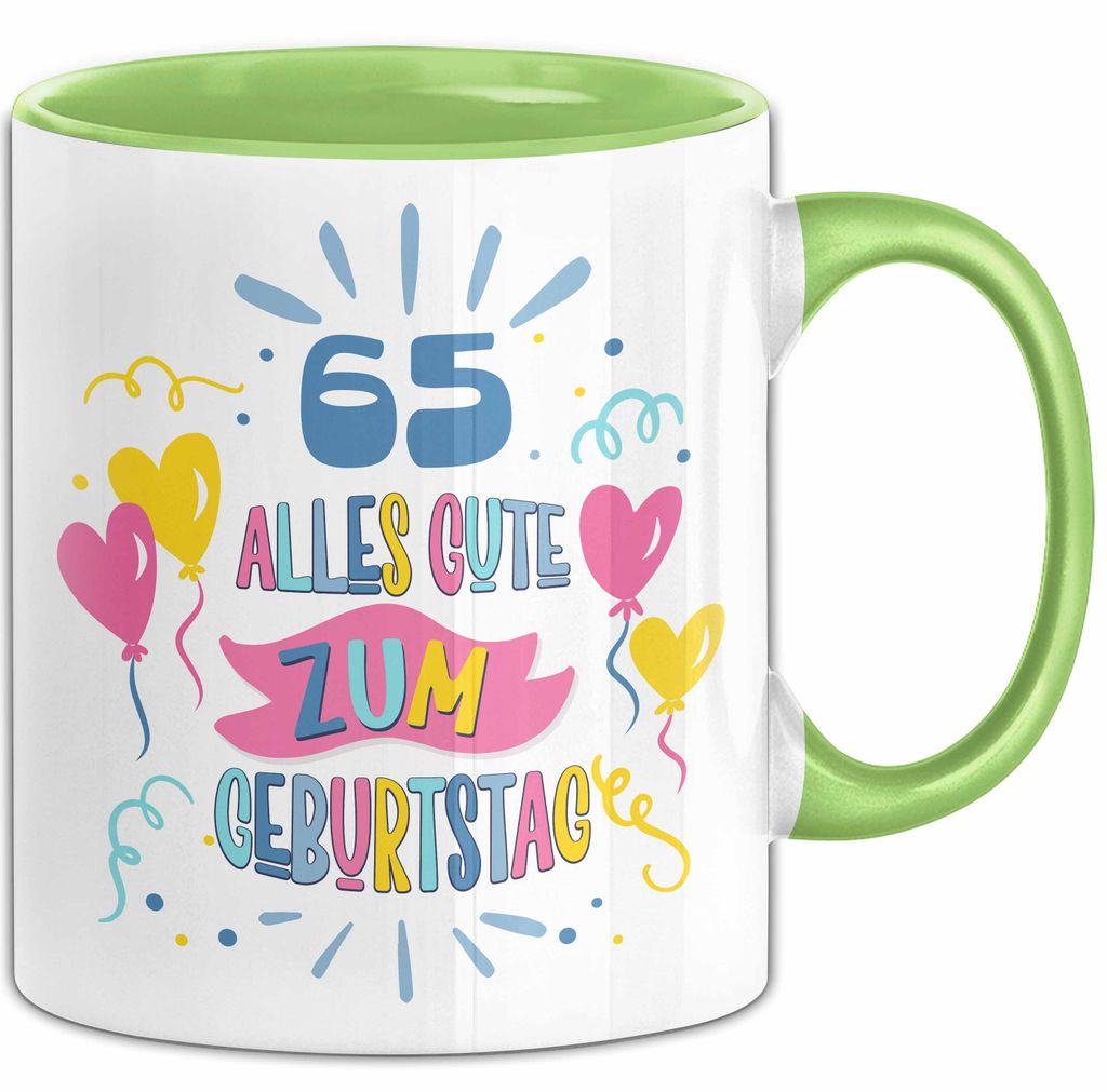 65. Geburtstag Tasse Geschenk Männer Frauen Lustig Alles Gute Zum Geburtstag 65er Geburtstags Grüße Geschenkidee (Grün)