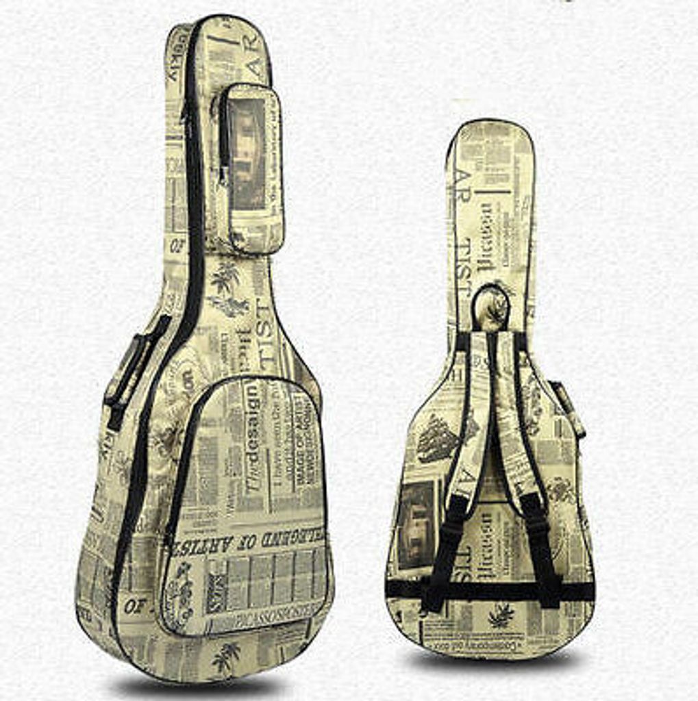 Gitarrentasche Hülle für Akustikgitarren, wasserdichtes 600D-Oxford-Tuch, gepolsterte Schultergurte mit doppelten Nähten, für Klassik-Gitarren ...