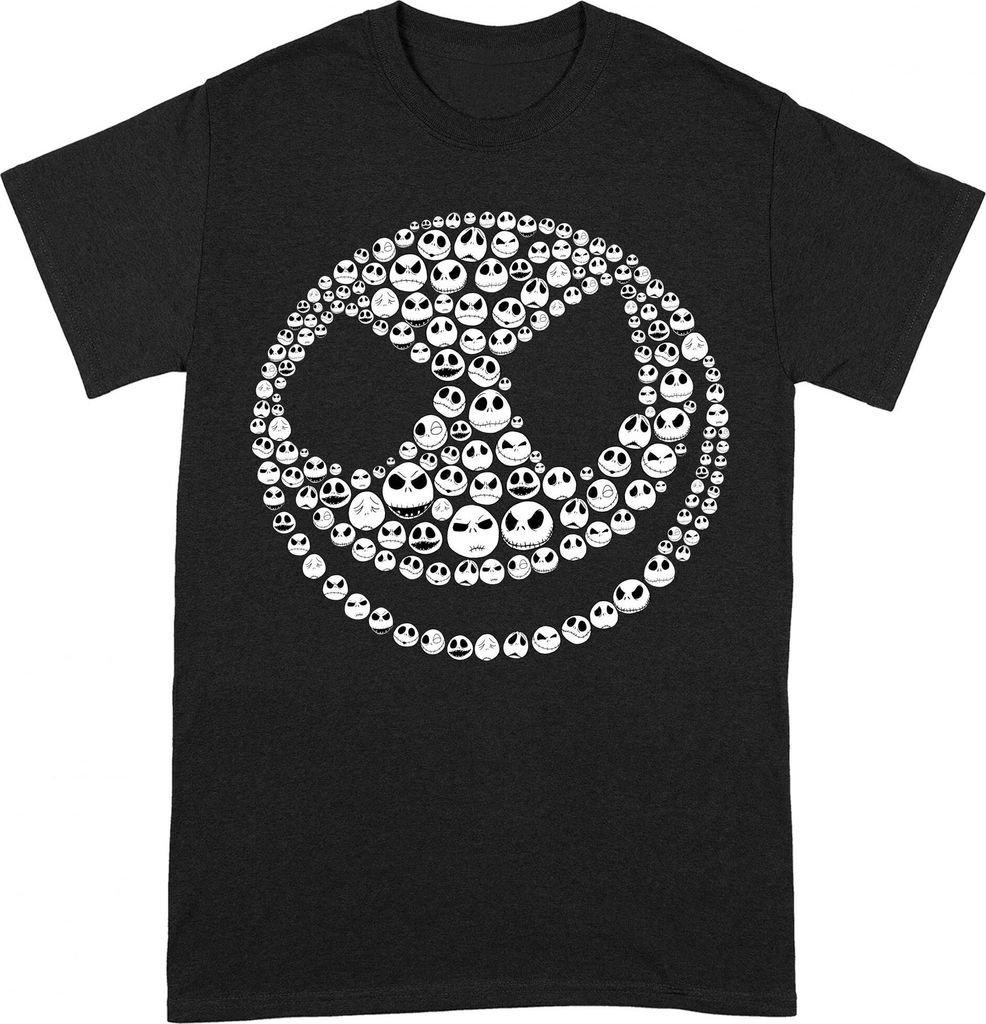 Nightmare Before Christmas - T-Shirt für Herren/Damen Uni BI158 (M) (Schwarz/Weiß)