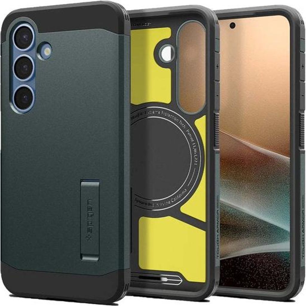 Spigen Samsung Galaxy S25 Tough Armor MagSafe Hülle - Grün