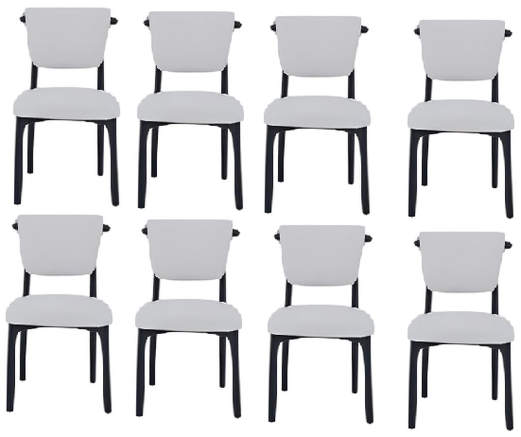 Weißer Stuhl Polsterstuhl Stuhlgarnitur Esszimmergarnitur Designermöbel