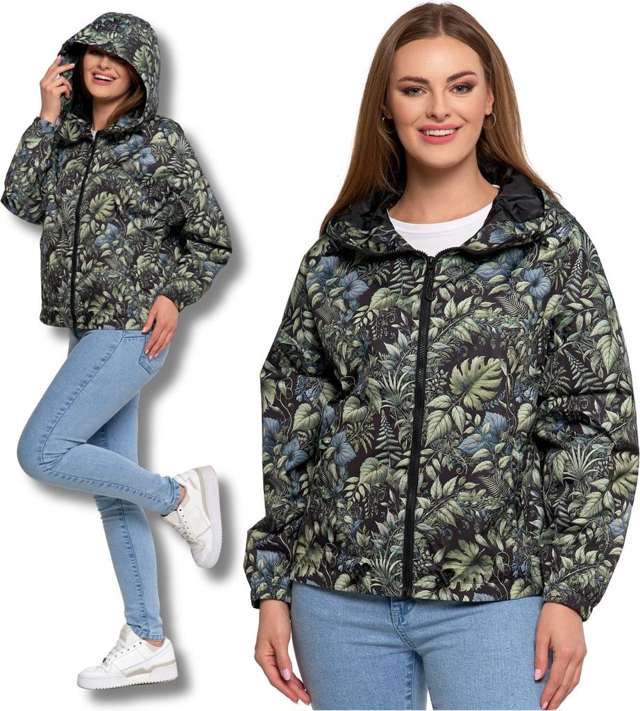 Damen-Übergangsjacke Mit Kapuze Parka Eleganter Mantel Moraj Xxl
