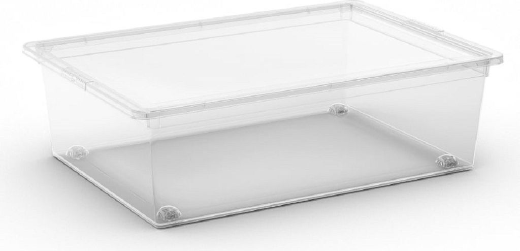 SuperSparSet 10x Mehrzweck Aufbewahrungsbehälter HIPPO mit Deckel | HxBxT 16x55x39cm | 27 Liter | Transparent | Behälter, Box, Aufbewahrungsbehä...