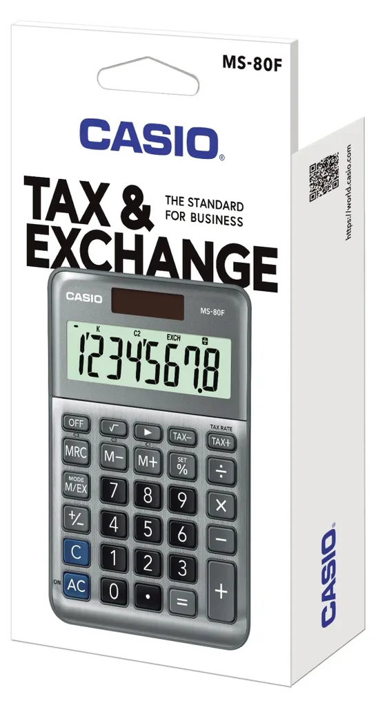 Casio MS-80F Desk Calculator 8 Digit | Grigio Alluminio Solare - 3