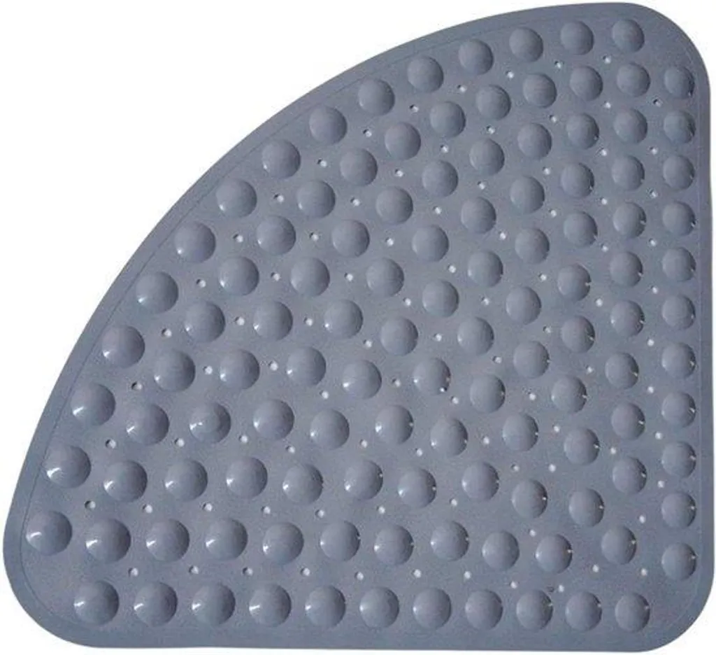 Tapis de douche antibactérien gris 54x54 cm avec ventouses de sécurité