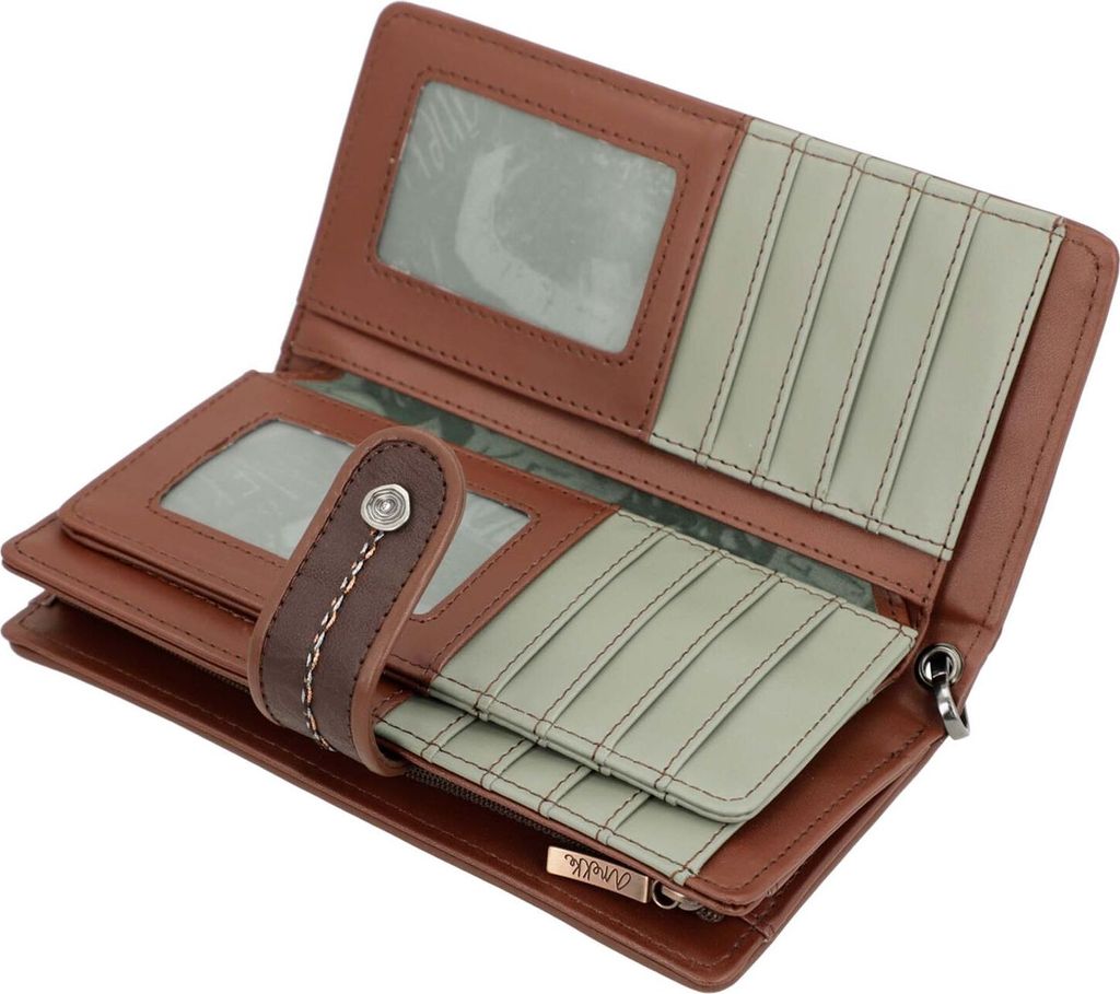 Anekke Damen Geldbörse Mediterran - Beige Mit Glitzer 14x10x2cm