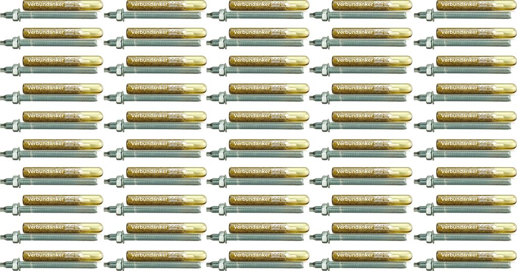 Isolbau Verbundanker Set - Verbundankerpatrone styrolfrei V12 + Ankerstange verzinkt M12 x 300 - ETA/ETAG Zulassung - 50 Stück