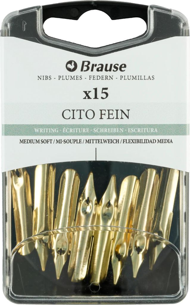 Brause Schachtel mit 15 Federn Cito fein 150046B