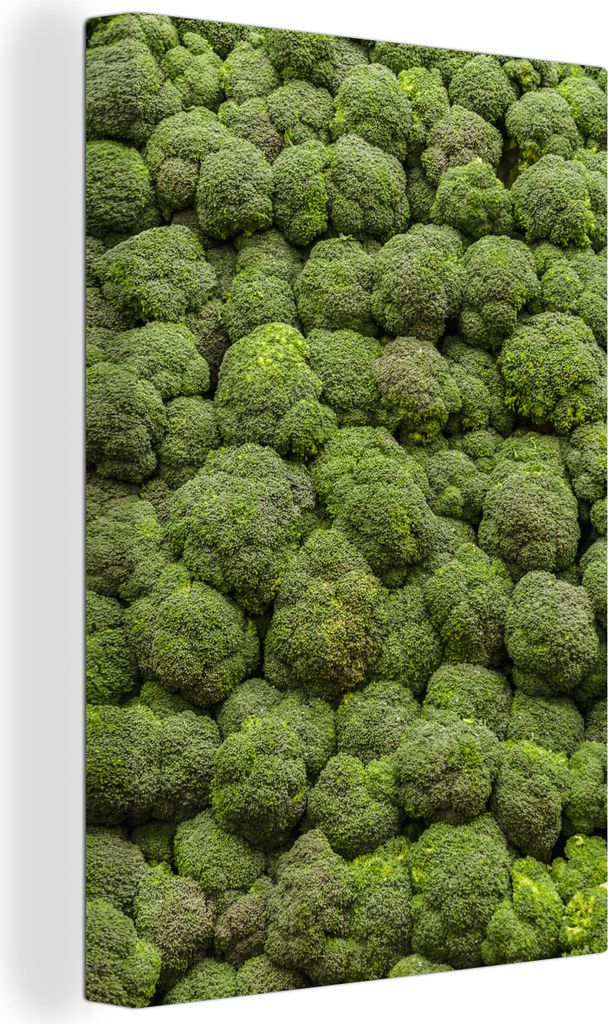 OneMillionCanvasses - Leinwandbilder - 90x140 cm, Ein Bild voller Brokkoli, Wandbilder Kunstdruck Wanddekoration - Foto auf Leinwand - Gemälde a...