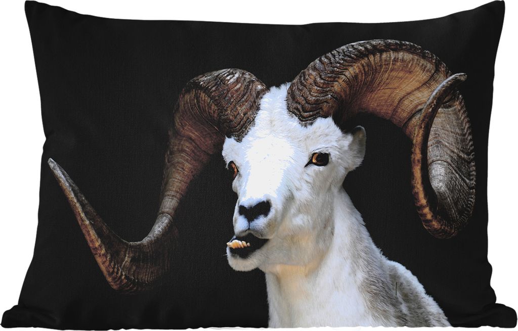 MuchoWow Outdoor Kissen - Bok - Tiere - Hoorn - 50x30 cm - Wetterfest - Lounge Kissen - Sofa kissen - Wohnzimmer Dekoration